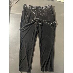 Alex Marie Black Velvet Tapered Pants Womens 14 NWT Shimmer Stretch Trousers